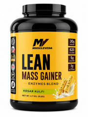 Muscleveda Lean Mass Gainer - Kesar Kulfi Flavor, 2.7 KG (6 LBS)