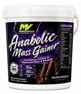 MuscleVeda Anabolic Mass Gainer - Belgian Chocolate Flavour, 4.5KG (10LBS)