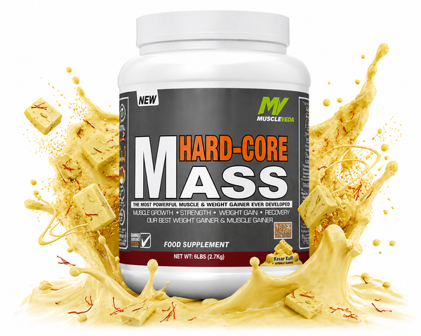 Muscle Veda Hard-Core Mass Gainer Kesar Kulfi | Weight & Muscle Gain | 2.7kg