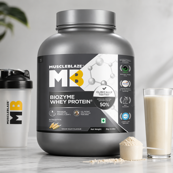 MuscleBlaze Biozyme Whey Protein - 4.4 lb (Ice Cream Chocolate)