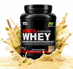 Muscle Veda 100% Whey Protein Powder – Kesar Kulfi Flavour | 24g Protein | 2kg