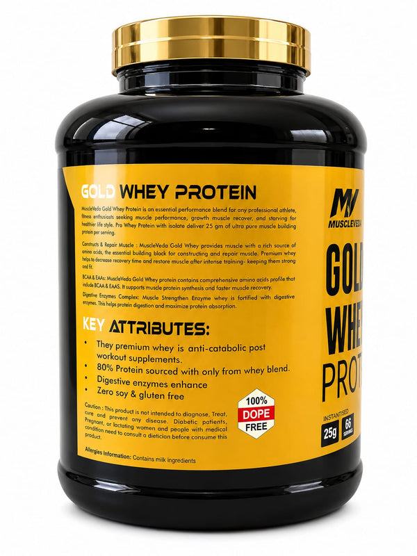 Muscleveda Gold Whey Protein - Belgian Chocolate, 2 KG
