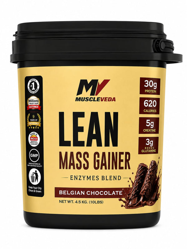 Muscle Veda Lean Mass Gainer – Belgian Chocolate | 4.5 kg / 10 lbs